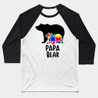 Autism Awareness Month Papa Bear Baseball T-Shirt